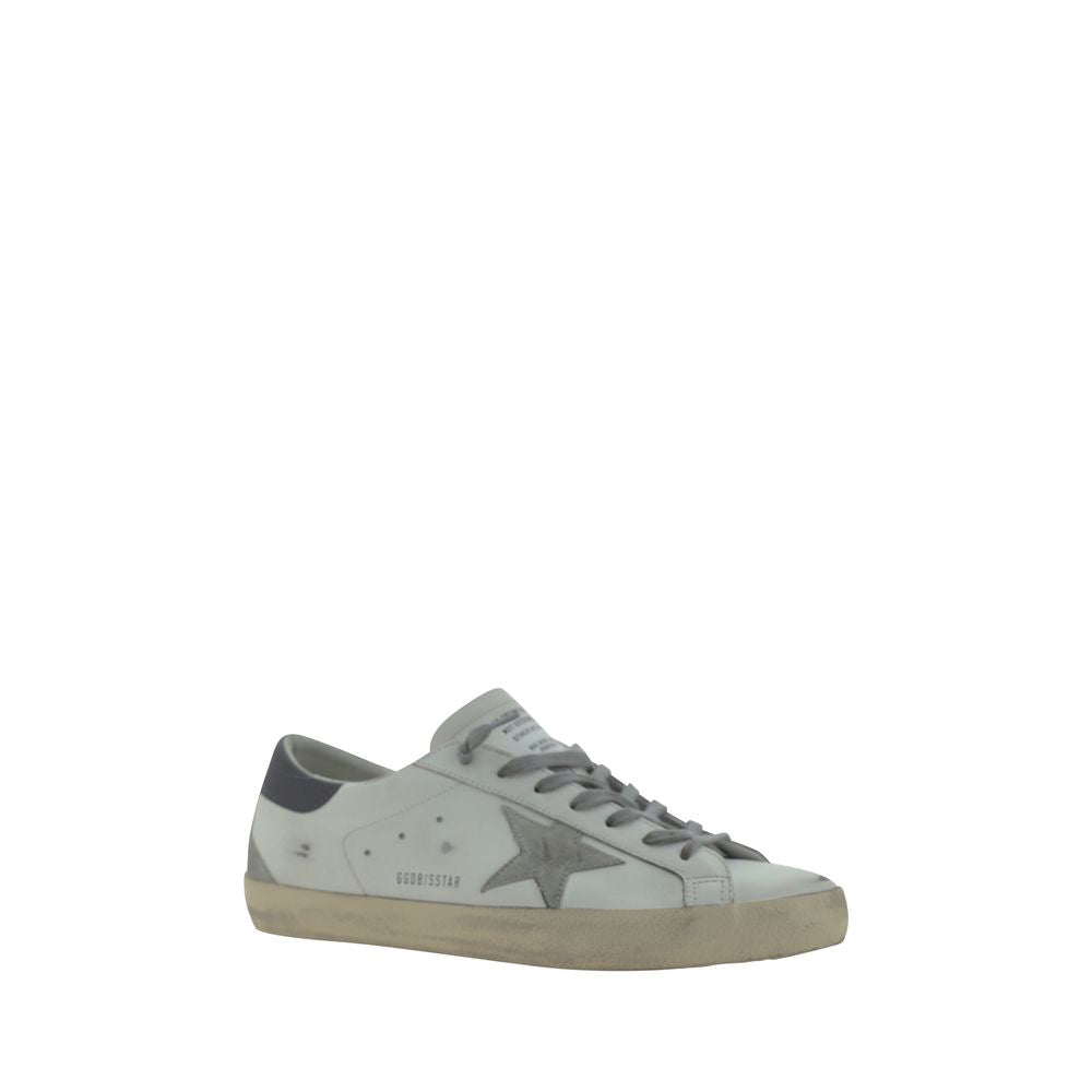 Golden Goose White Goatskin Low Top Sneakers