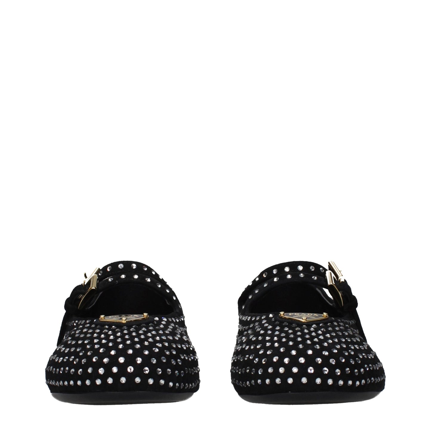 Prada Black Leather Ballet Flats