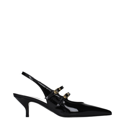 Celine Black Leather Sandals