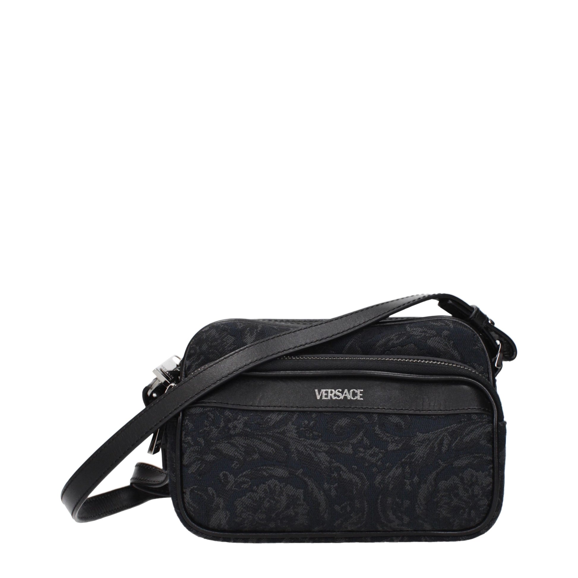 Versace Black Fabric Crossbody Bag