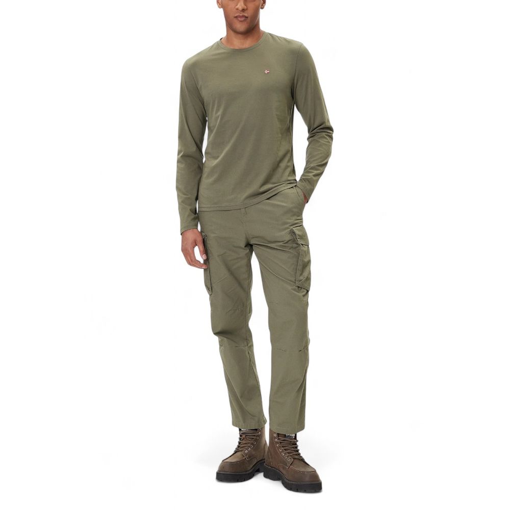 Napapijri Bicolor Cotton Long Sleeve T-Shirt