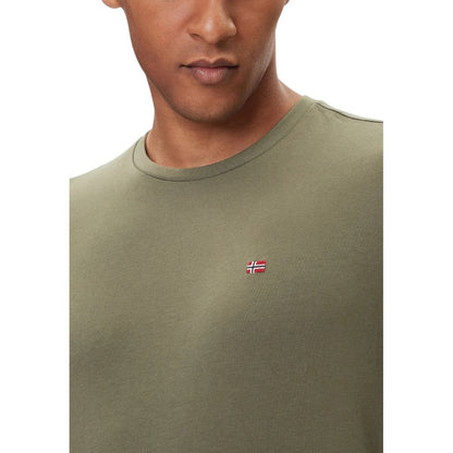 Napapijri Bicolor Cotton Long Sleeve T-Shirt