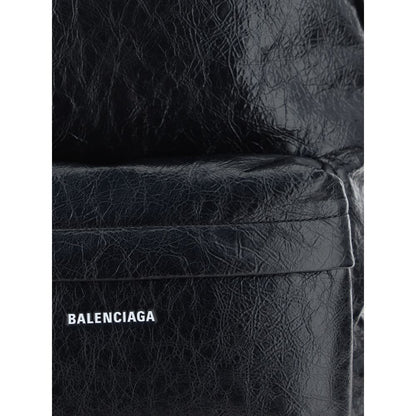 Balenciaga Black Calf Leather Bos Taurus Backpack