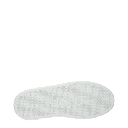 Versace White Leather Low Top Sneakers