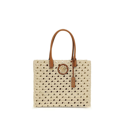 Versace Beige Cotton Handbag