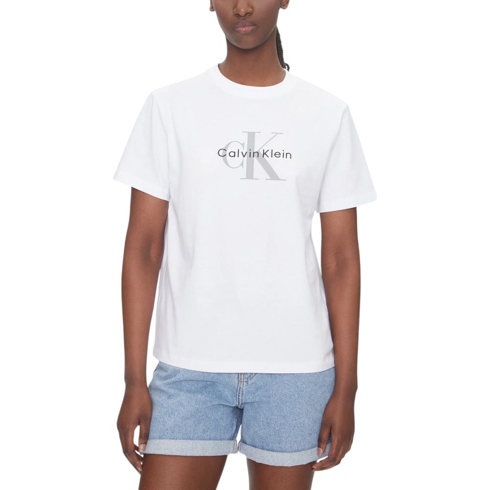 Calvin Klein Jeans White Cotton T-Shirt