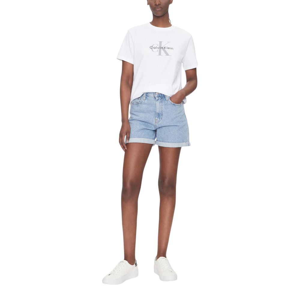 Calvin Klein Jeans White Cotton T-Shirt