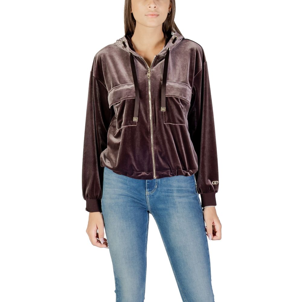 Liu Jo Brown Polyester Hoodie