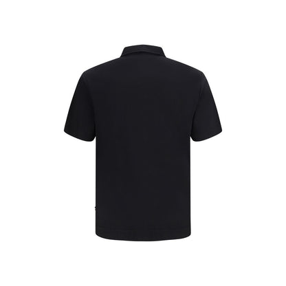 Moncler Grenoble Black Polyamide Polo Shirt