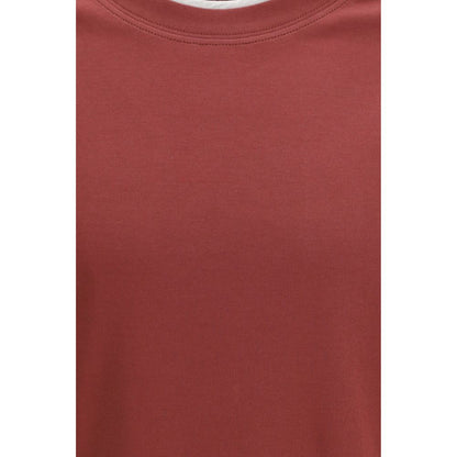 Brunello Cucinelli Bordeaux Cotton T-Shirt