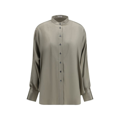 Brunello Cucinelli Bicolor Silk Shirt