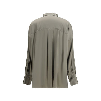 Brunello Cucinelli Bicolor Silk Shirt