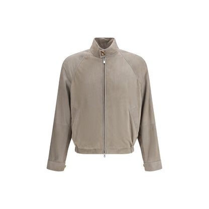 Brunello Cucinelli Bicolor Calf Leather Bos Taurus Full-Length Jacket