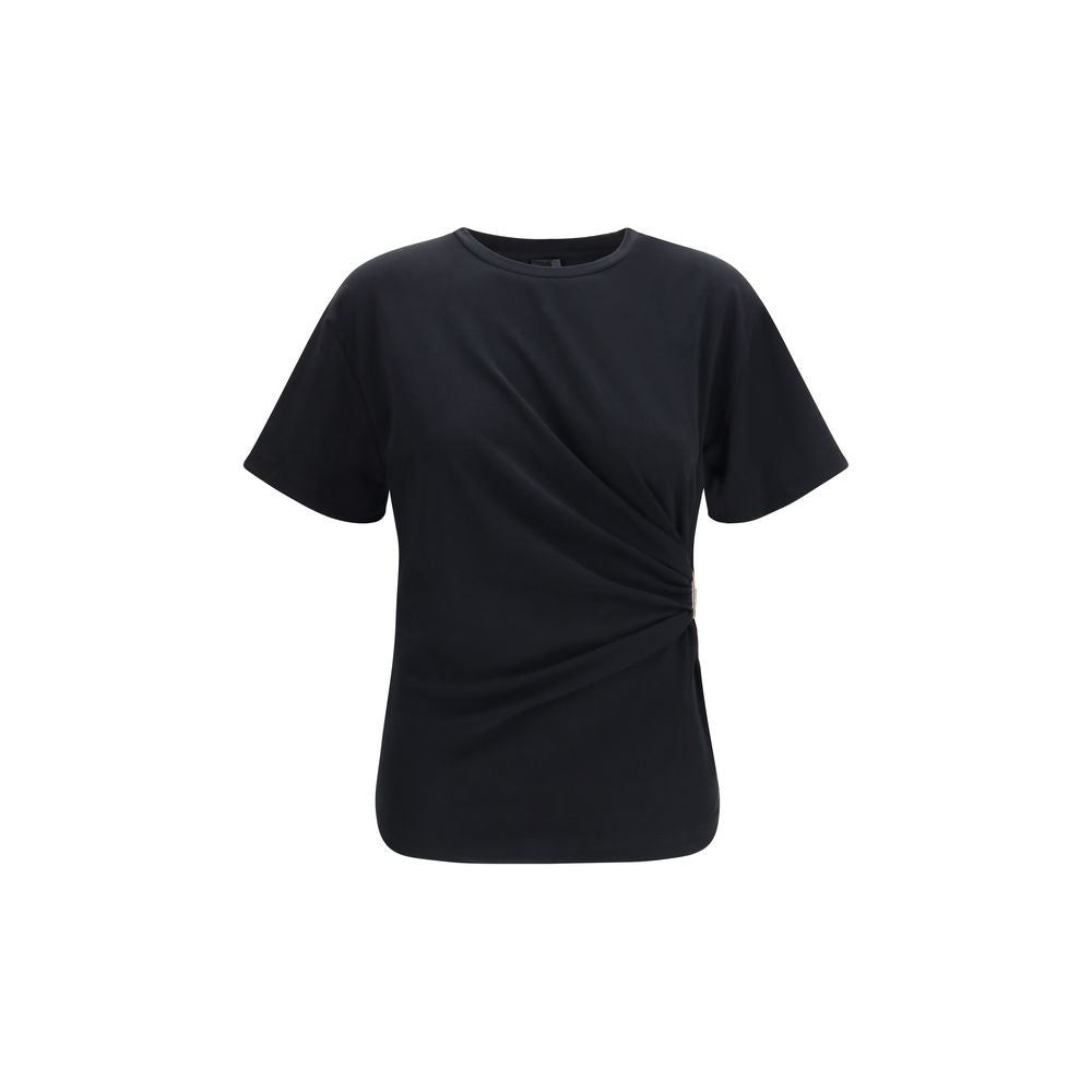 PINKO Black Cotton T-Shirt