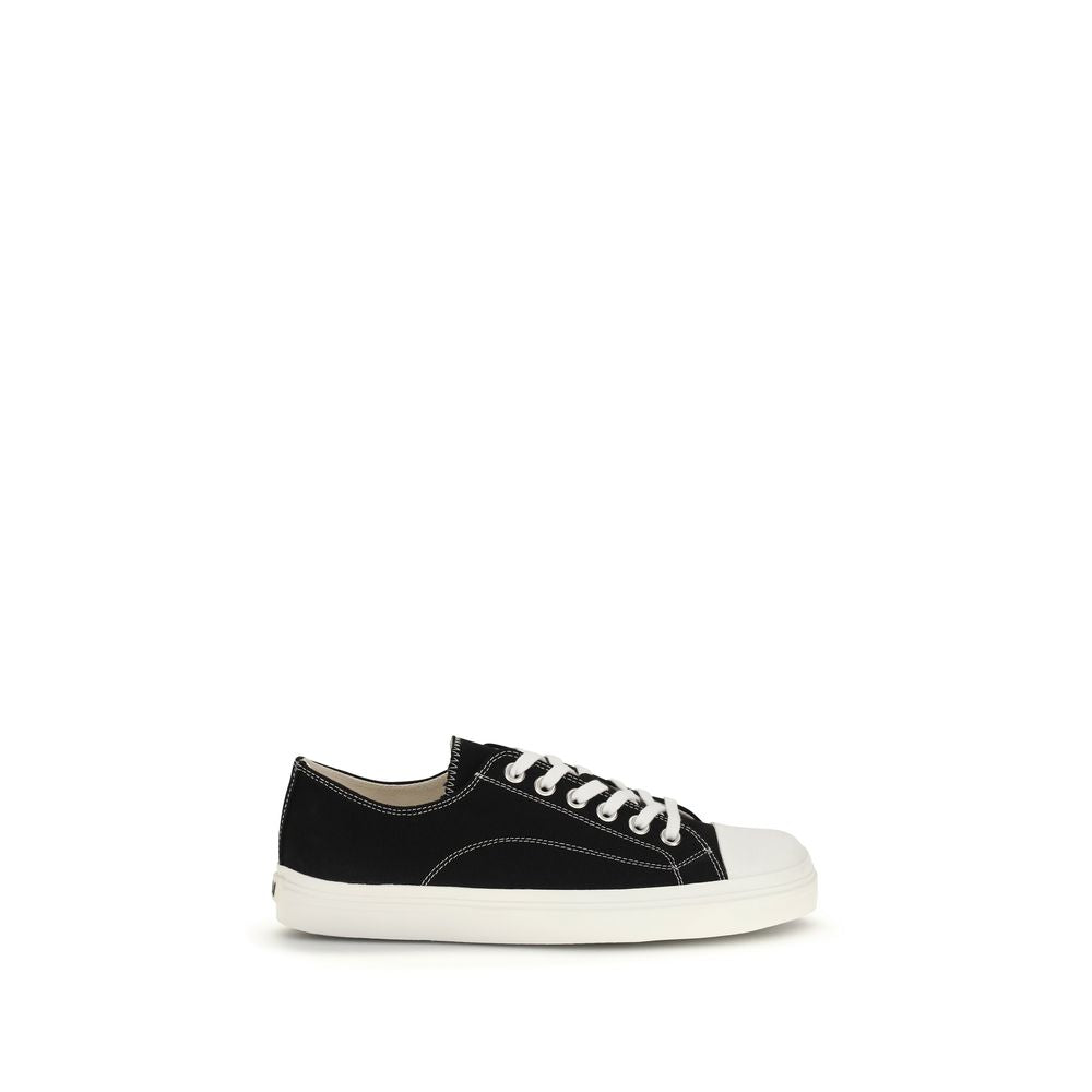 Moschino Black Cotton Low Top Sneakers