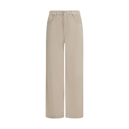 Brunello Cucinelli Beige Cotton Casual Pants