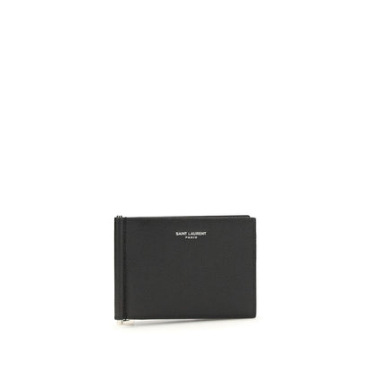 Saint Laurent Black Calf Leather Bos Taurus Wallet