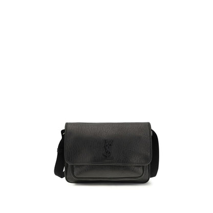 Saint Laurent Black Calf Leather Bos Taurus Shoulder Bag