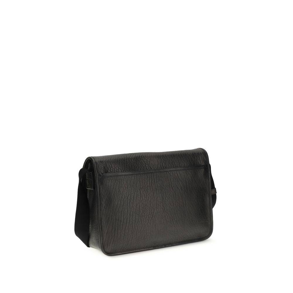 Saint Laurent Black Calf Leather Bos Taurus Shoulder Bag