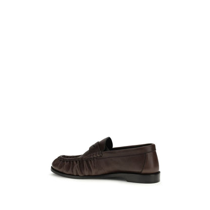 Saint Laurent Brown Calf Leather Bos Taurus Slip-On Loafers