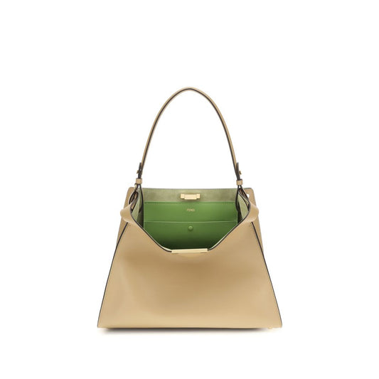 Fendi Beige Calf Leather Bos Taurus Shoulder Bag