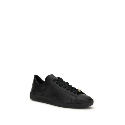 Valentino Garavani Black Calf Leather Bos Taurus Sneakers