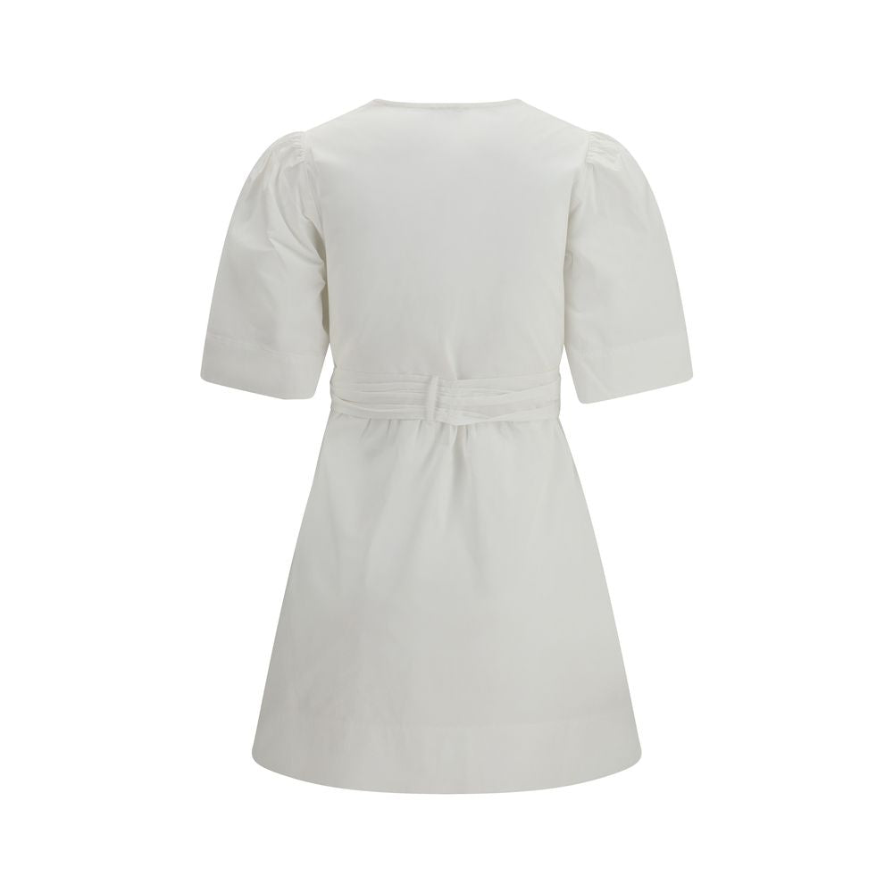 Ganni White Cotton Casual Dress