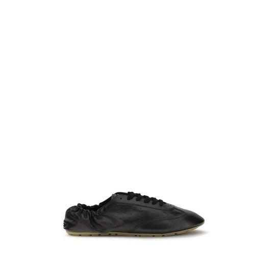 Saint Laurent Black Calf Leather Bos Taurus Athletic Sneakers