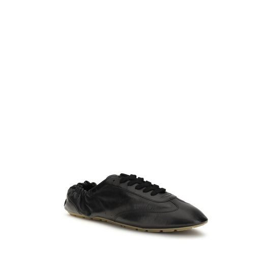 Saint Laurent Black Calf Leather Bos Taurus Athletic Sneakers
