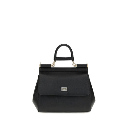 Dolce & Gabbana Black Calf Leather Bos Taurus Shoulder Bag