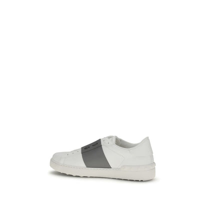 Valentino Garavani White Calf Leather Bos Taurus Low Top Sneakers