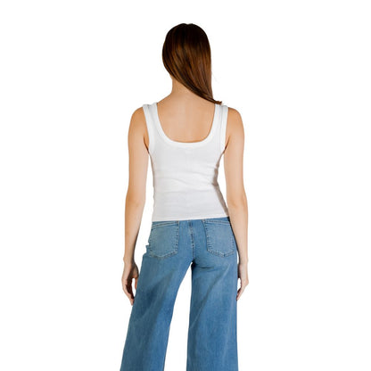 Guess White Cotton Tank Tops