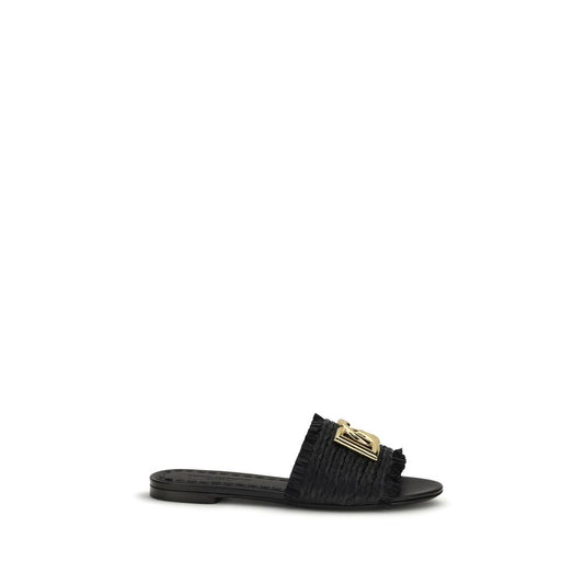 Dolce & Gabbana Beige Viscose Flat Sandals
