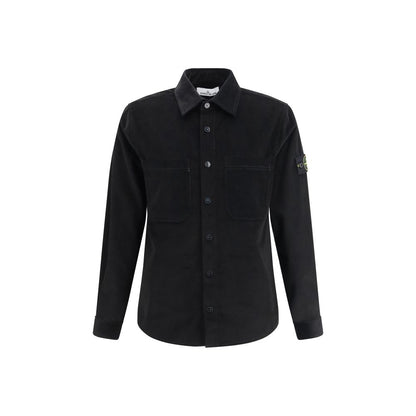 Stone Island Black Cotton Dress Shirt