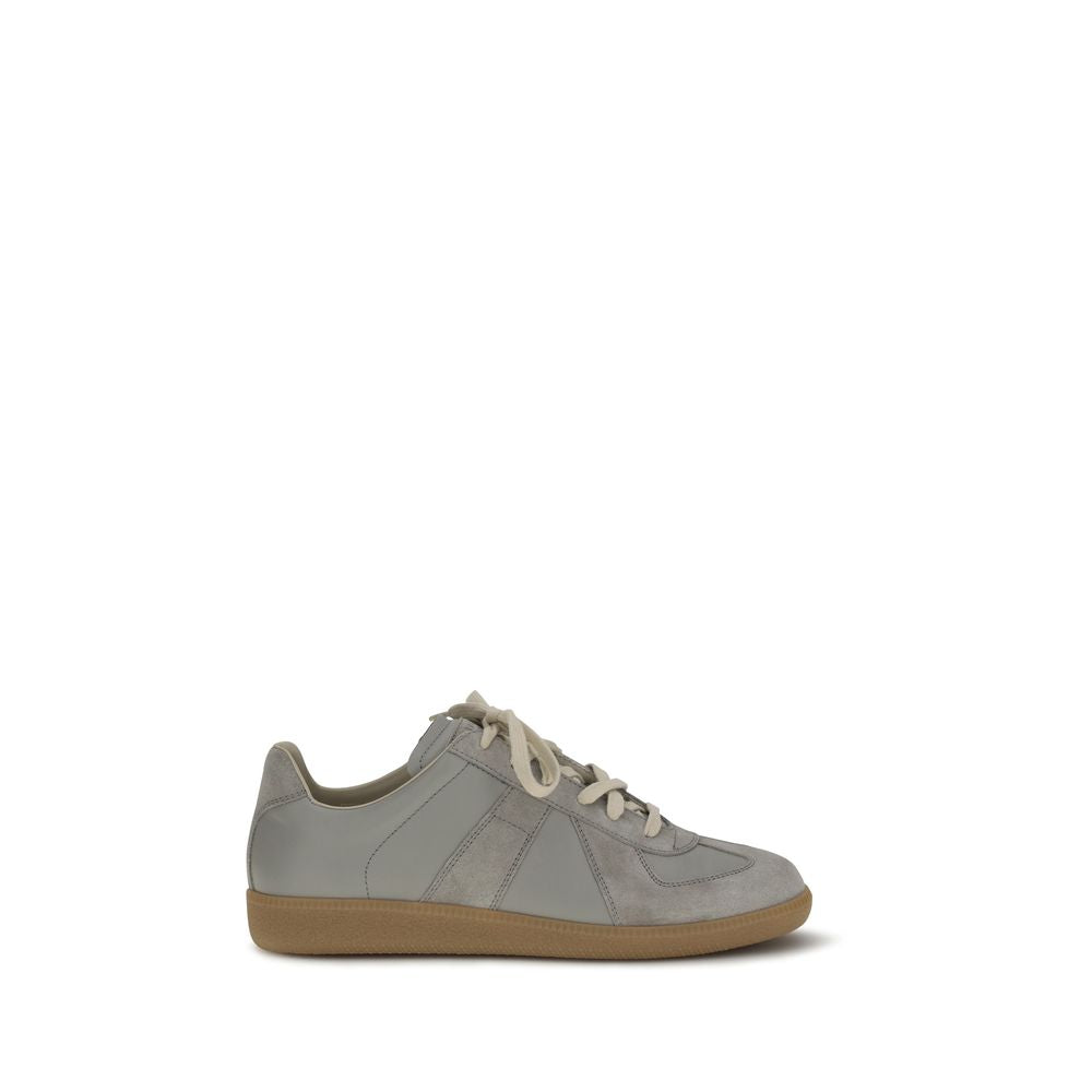 Maison Margiela Gray Calf Leather Bos Taurus Low Top Sneakers