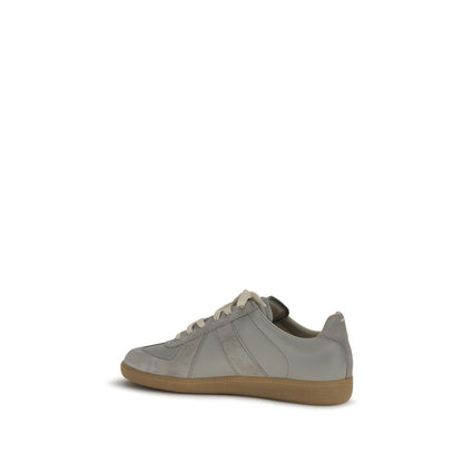 Maison Margiela Gray Calf Leather Bos Taurus Low Top Sneakers