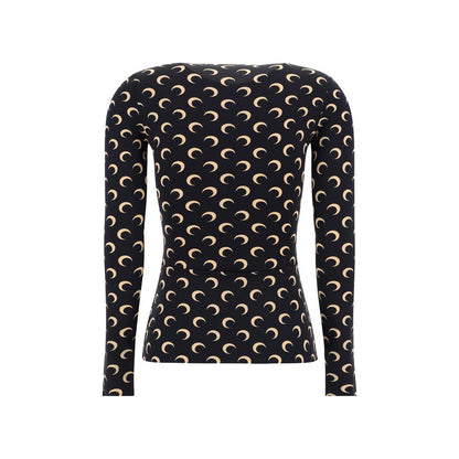 Marine Serre Black Polyamide Pattern Shirt