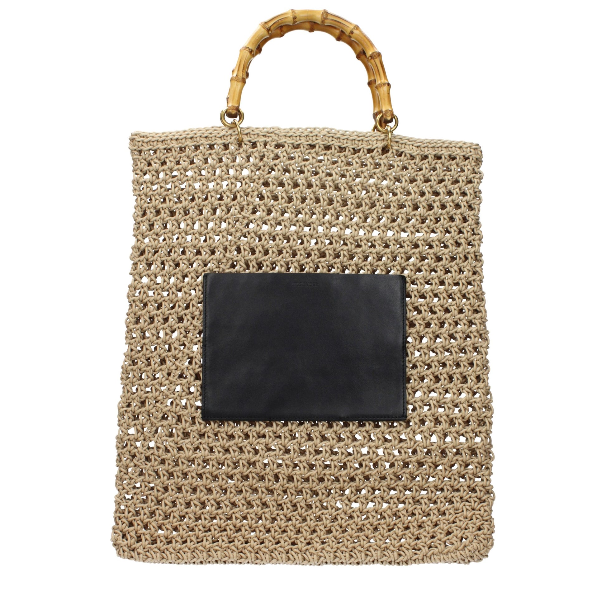 Jil Sander Beige Cotton Handbag