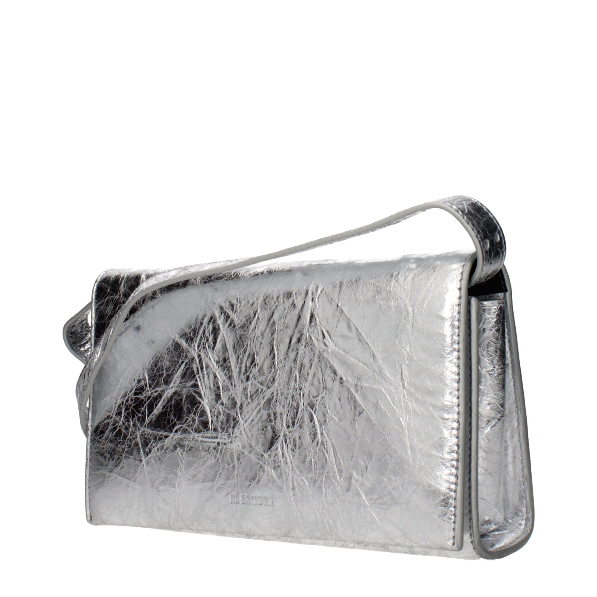 Jil Sander Gray Leather Crossbody Bag