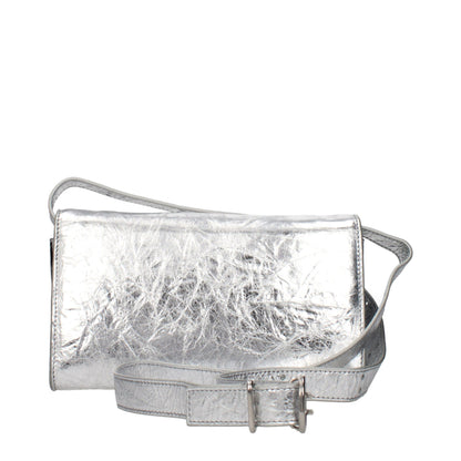 Jil Sander Gray Leather Crossbody Bag