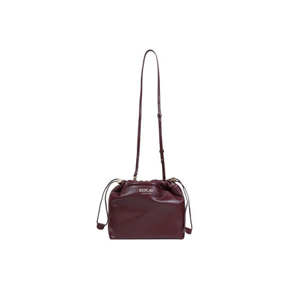 Replay Bordeaux Polyester Handbag