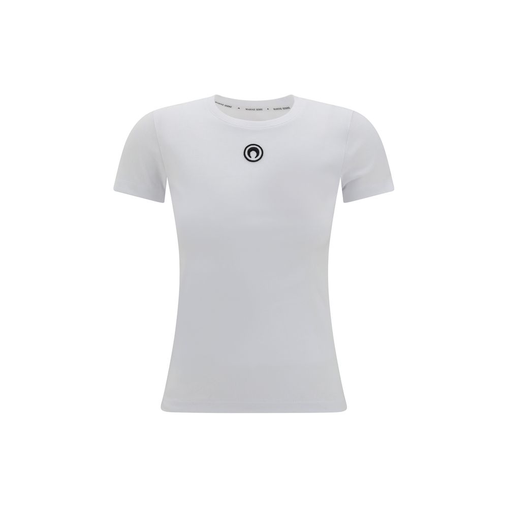 Marine Serre White Cotton T-Shirt