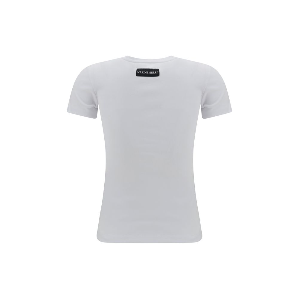 Marine Serre White Cotton T-Shirt