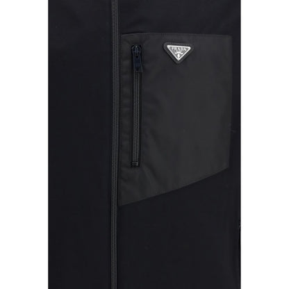 Prada Black Cotton Full-Length Jacket