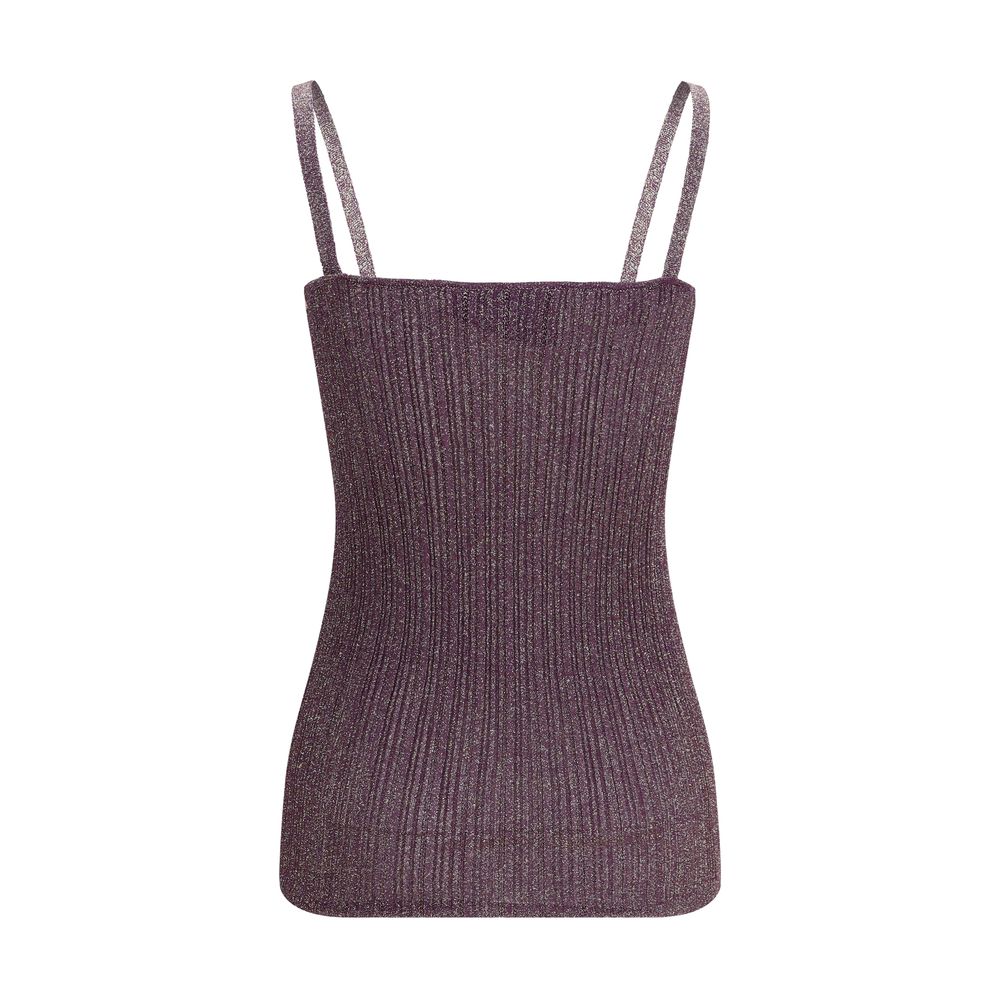 Valentino Purple Viscose Sleeveles T-Shirt