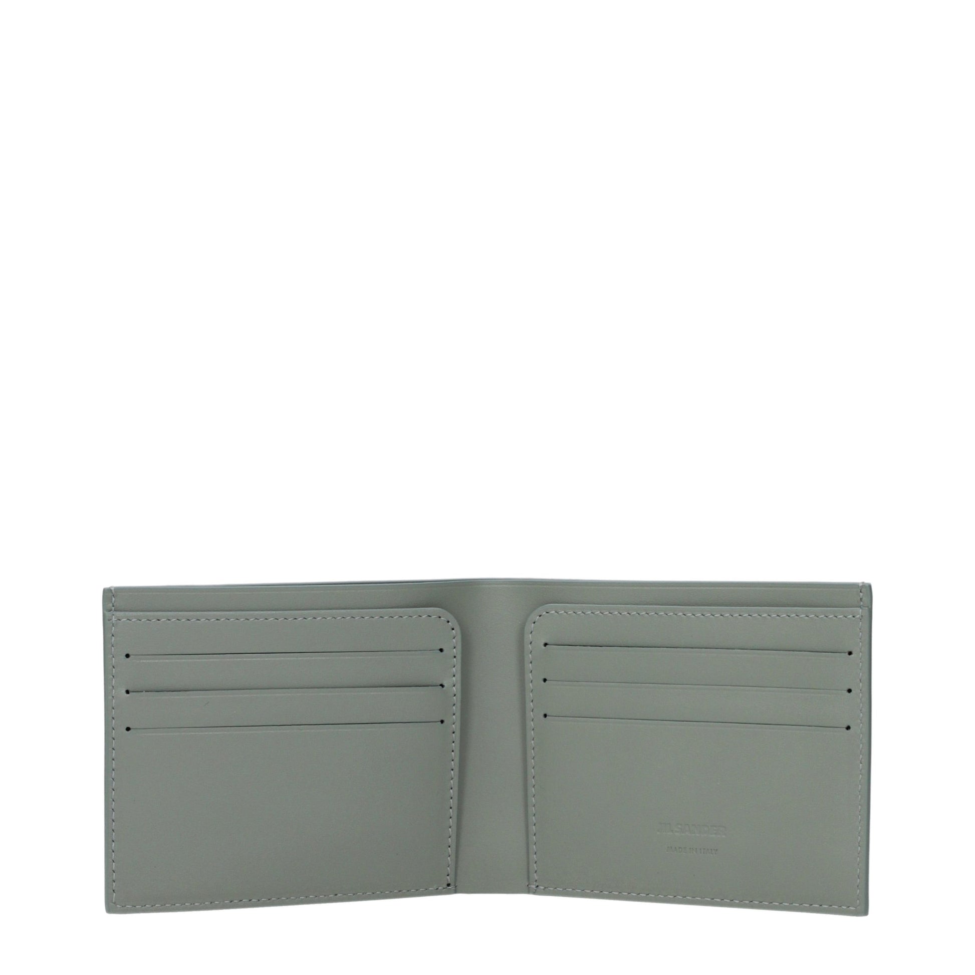 Jil Sander Green Leather Wallet