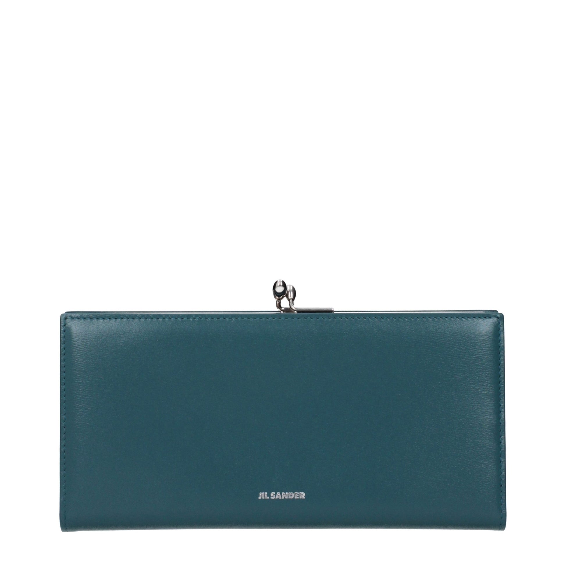 Jil Sander Blue Leather Wallet