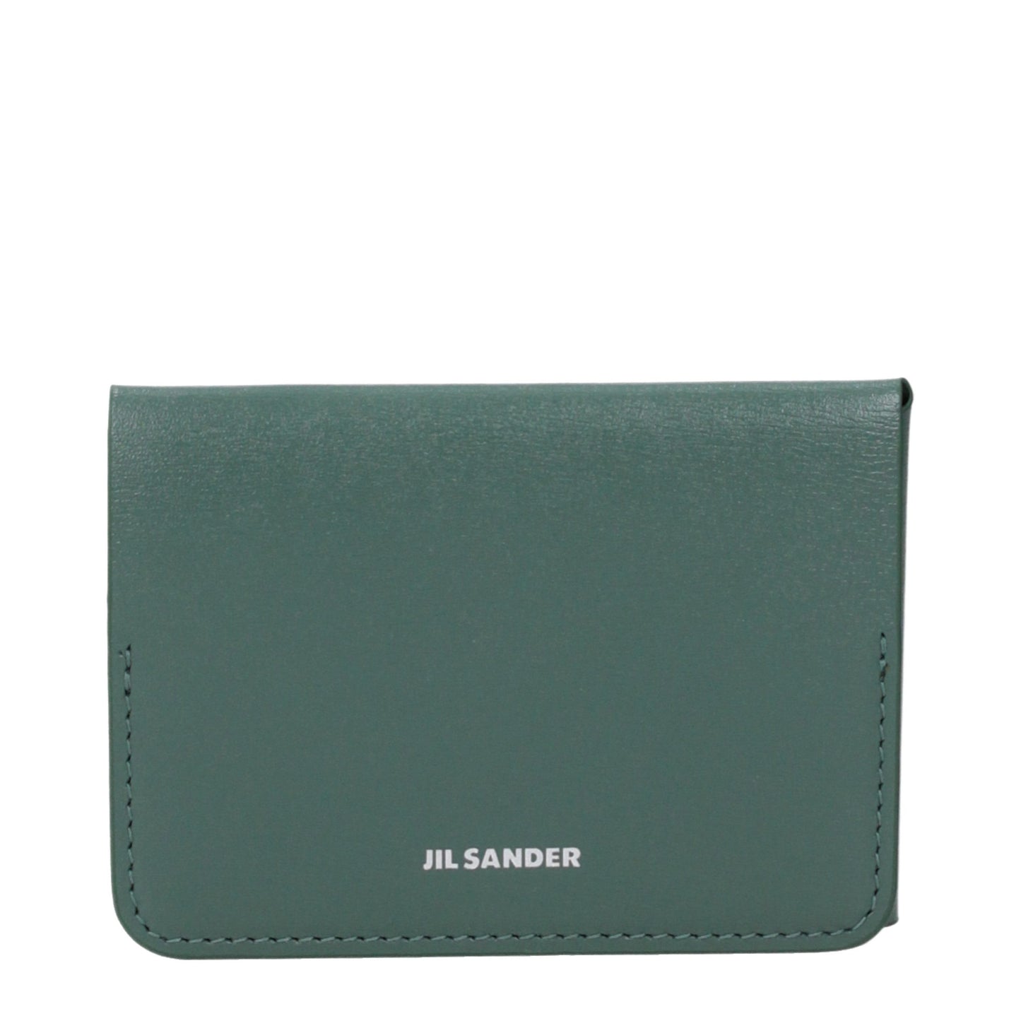 Jil Sander Green Leather Cardholder