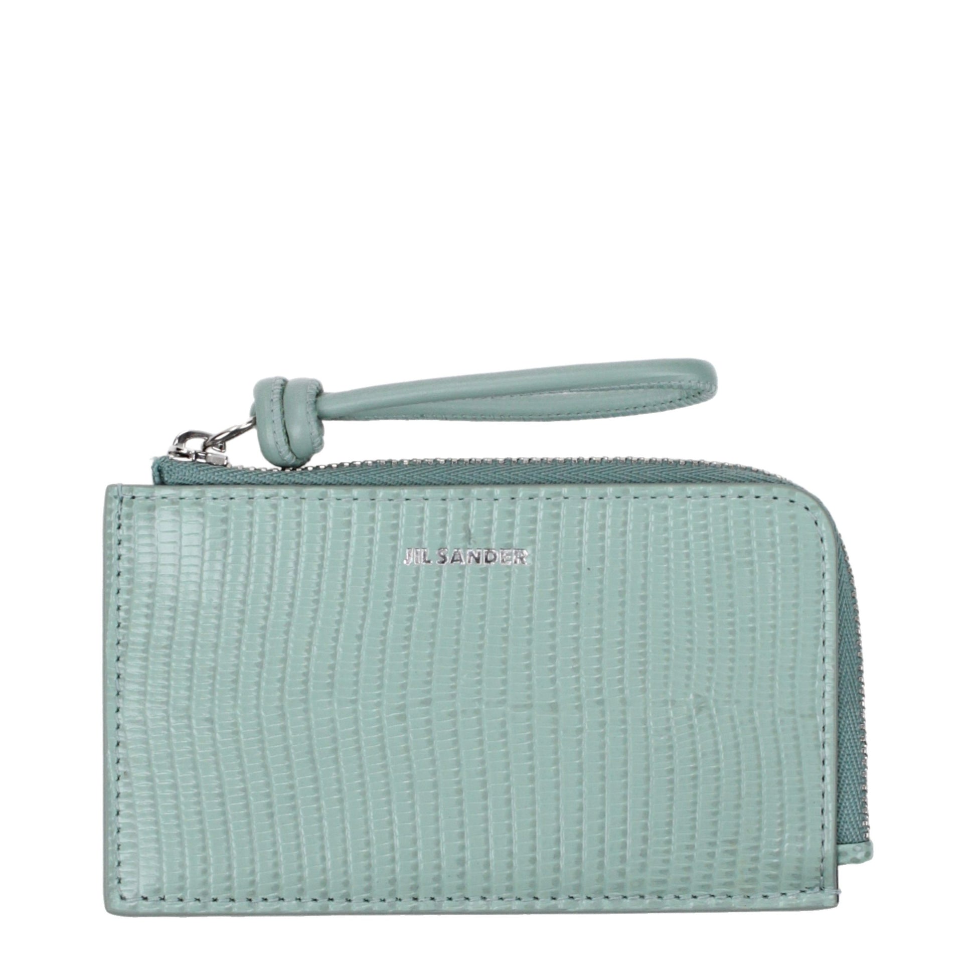 Jil Sander Green Leather Wallet