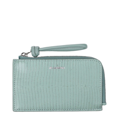 Jil Sander Green Leather Wallet